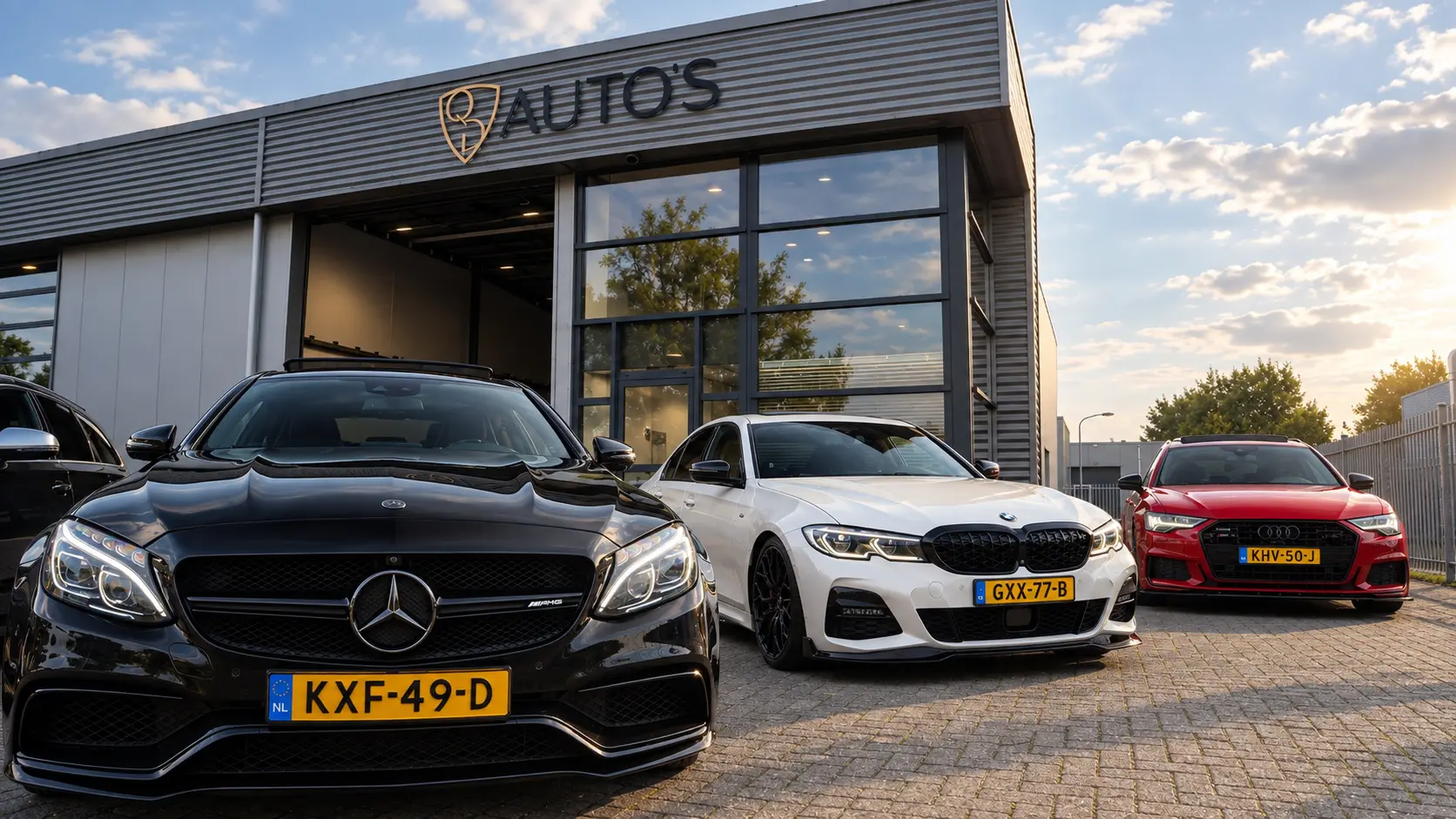 Mercedes-AMG, BMW en Audi voor de showroom van QD AUTO'S in Hoogezand